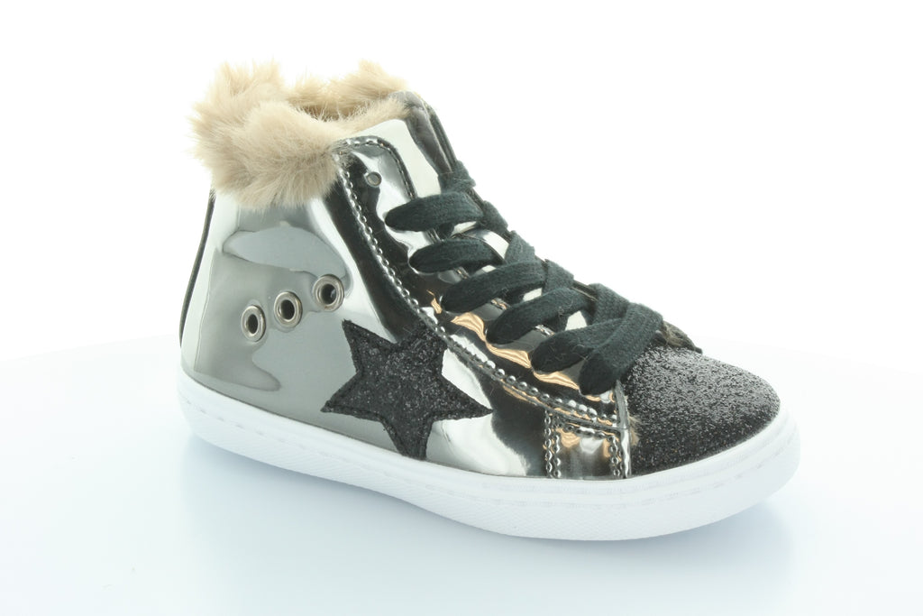 Fur High Top Sneakers