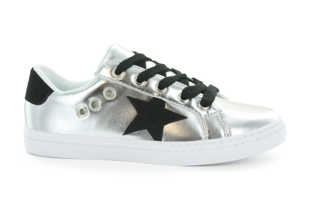 Star sneakers fashion silver